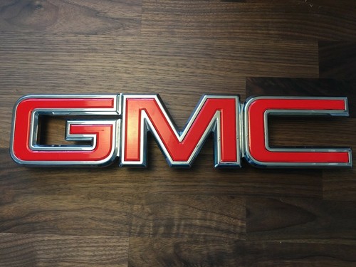 CJ 07-17 GMC Sierra Yukon Bright Red Front / Rear Emblem Overlay Kit Decal /1154 - Picture 2 of 2