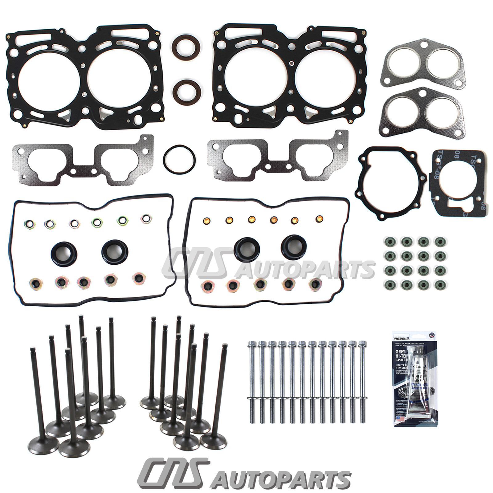 REF HS26170PT1 For 9905 Saab Subaru Head Gasket Set Bolts Valve Kit