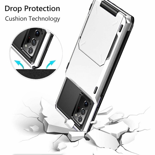 For Samsung S23 Ultra S22 S21 Note20 S20FE S8 Shockproof Card Wallet Holder Case - Imagen 17 de 47
