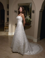 Casablanca 1918 Wedding Dress Ivory Bridal Size 2