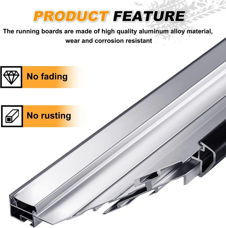 Escalones laterales estriberas en stock de EE. UU. para Jeep Grand Cherokee 2011-2021 Nerf Bar Foto 4 de 4