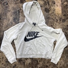 Nike Women  s Cropped Pullover Hoodie Size Small Tan