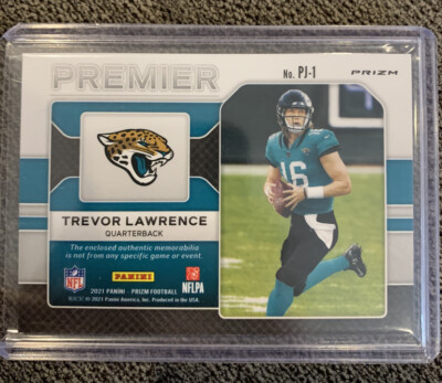 2021 Panini Prizm Premier Trevor Lawrence Patch Silver Prizm PJ-1