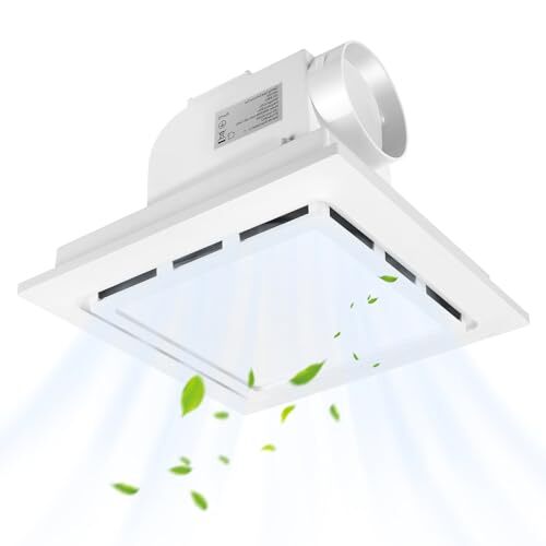 Bathroom Exhaust Fan with Light 12 inch,Bathroom Fan with Light 4 inch