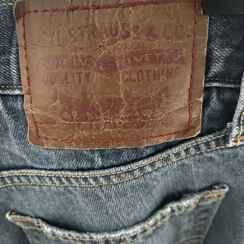 Levi’s 514 Men's Straight Fit Jeans Size 28x30 Blue Stretch Faded Denim Distress - Picture 4 of 13