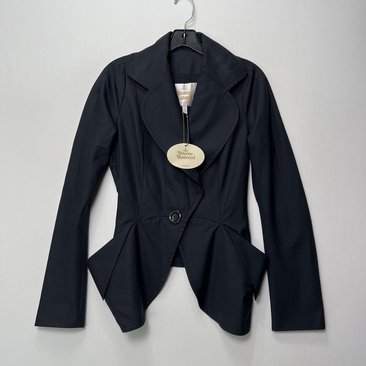 Vintage Vivienne Westwood Black Drunken Tailored Jacket Gold Label