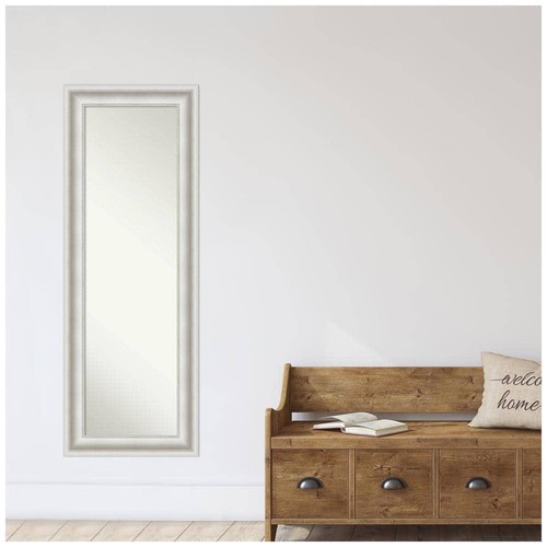 Amanti Art Wall Mirrors 19.5"W Full-Length Hooks Polystyrene Both Parlor White - Picture 7 of 9