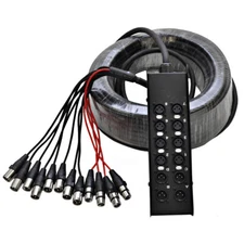 Seismic Audio 8x4 Channel XLR Low Profile Circuit Board Snake Cable - 100 Feet
