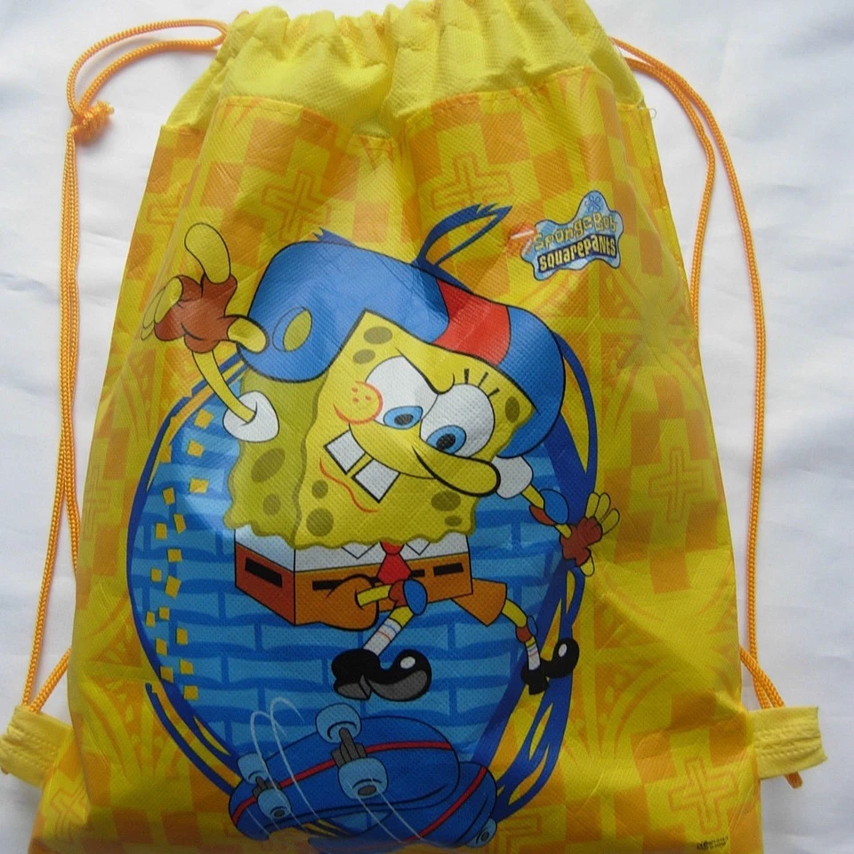 Lace up Bag Rugsack for Children Christmas Party Gift Sponge Bob