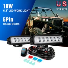 Nilight 2pcs 6 18w Led Work Light Bar Wiring Harness Kit 5pin Rocker Switch