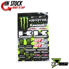 D'COR Decal Sticker Sheet Monster Kawasaki KXF VP Pro Circuit