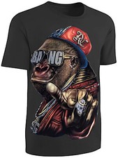 T-Shirt 3D Gorilla Bang mit Edelstahl Piercing Shirt
