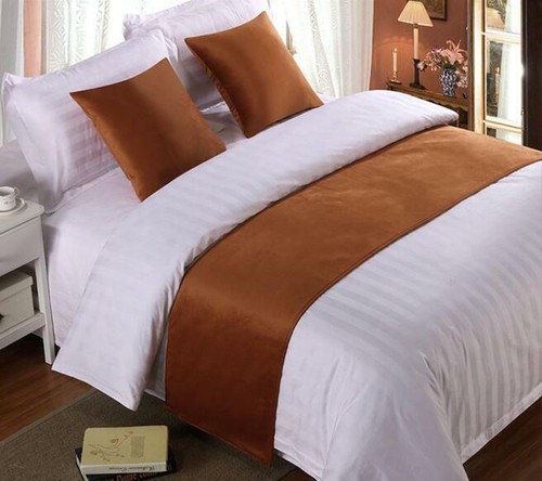 Luxury Velvet Bed Runner Scarf / Bed Tail Towel Hotel Home Bedroom Bedding Decor - Picture 18 of 30