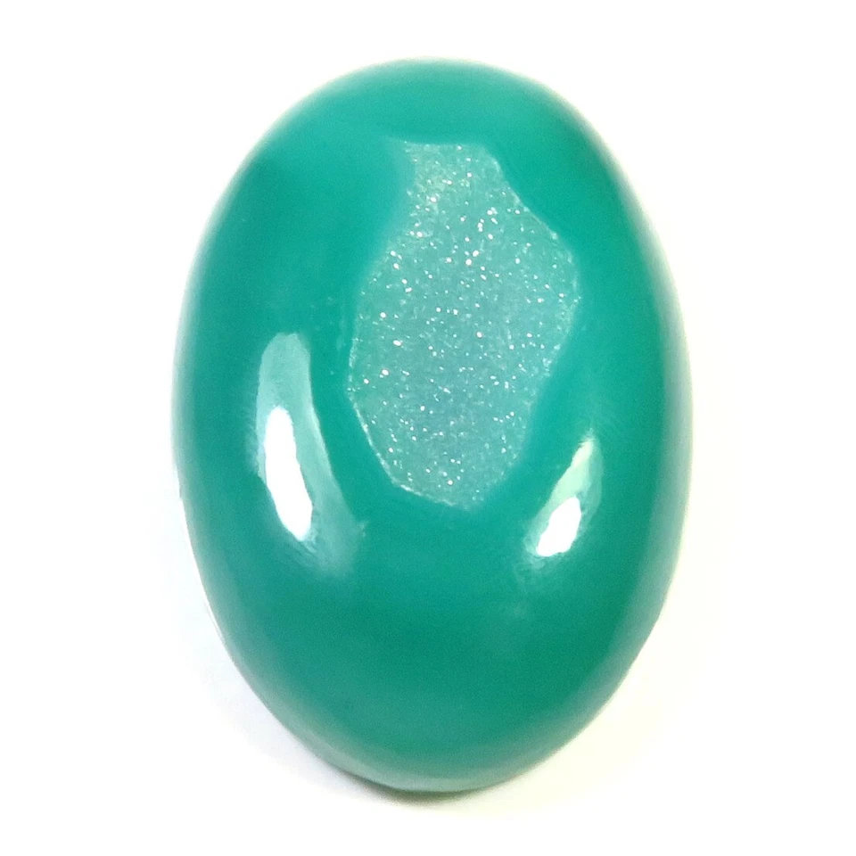 Natural Onyx Agate Geode Oval Gems 54x36 mm Green Onyx Druzy Cabs Loose OND-1513 - Image 4 of 4