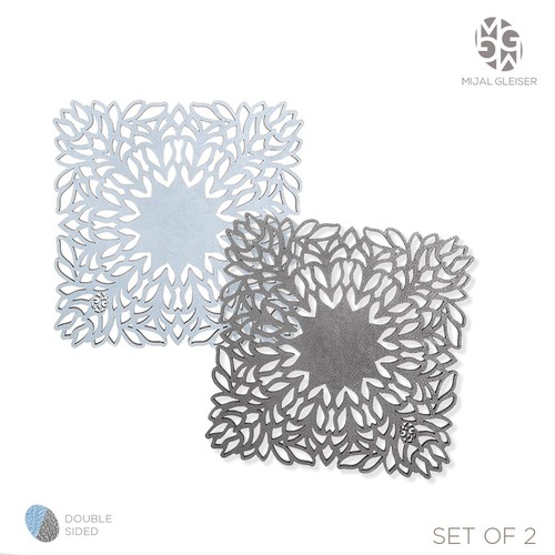 Mijal Gleiser Double Sided Trivets Hot Pads Pot Holder Laser Cut Set of 2 - Picture 24 of 58