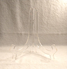 Large Clear Acrylic Hinged Easel Style Plate/Platter Display Stand
