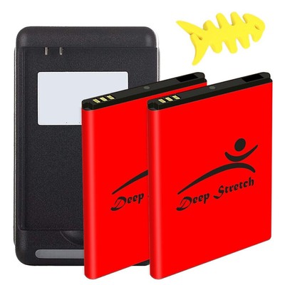 New 2x 2520mAh Battery Universal Charger Bracket for Virgin Mobile ZTE Reef N810
