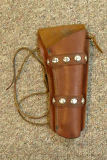 Vintage Old West Style Studded Leather Holster - 10 Long - Cowboy Western