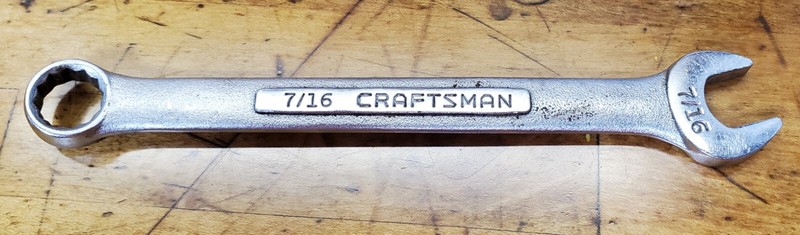 Vintage Craftsman  VA 44694 7/16" Combination Open Box End Wrench 12 Point Tool