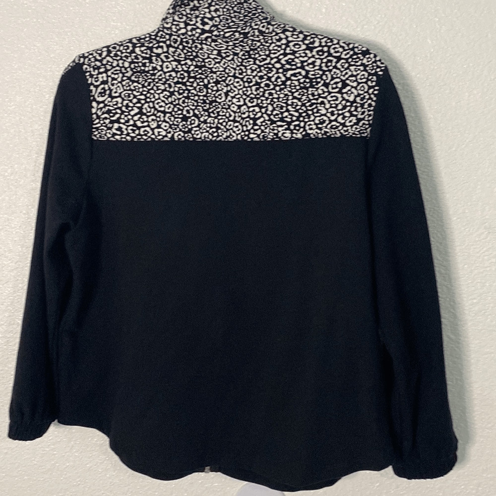 Ruby Road- Black leopard print jersey jacket- Siz… - image 8