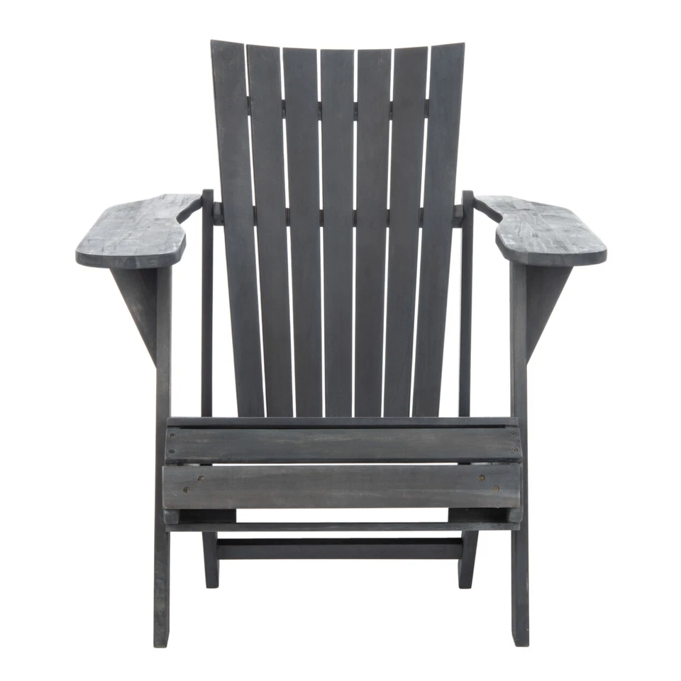 Silla SAFAVIEH Colección Exterior Merlín Adirondack | Gris Pizarra Oscuro | Foto 4 de 4