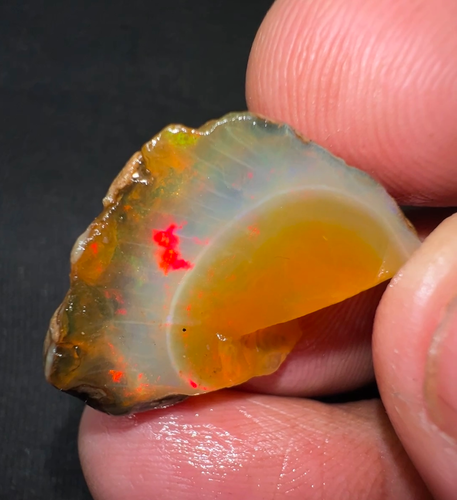 Ethiopian Welo Opal Rough 20 Carat – Bright Fire, Natural Raw Gemstone - Picture 3 of 5