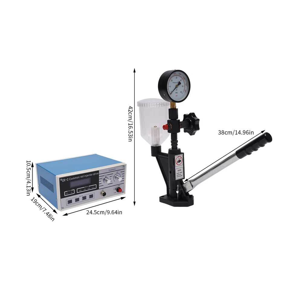CR-C Common Rail Injector Tester S60H Diesel Injector Nozzle Pop Pressure Tester - Image 4 of 4