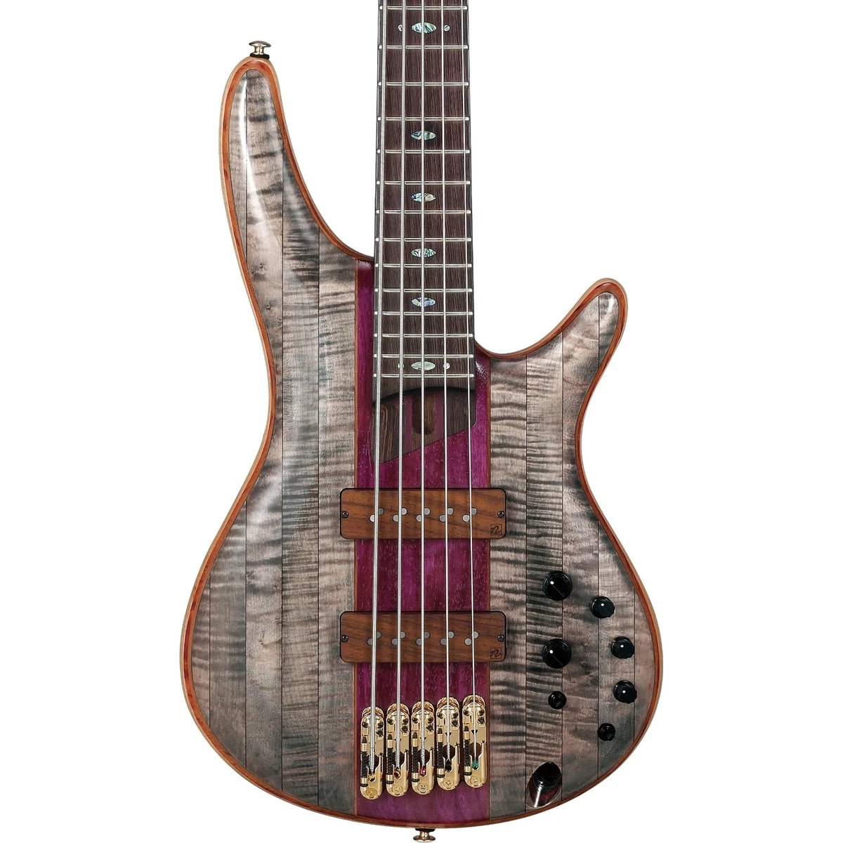 Ibanez SR5CMDXBIL SR Premium 5 String Electric Bass w Bag Black