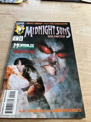 Ghost Rider Faces the Harvestor Midnight Sons Unlimited Morbius No.2 Jul 1993 NM