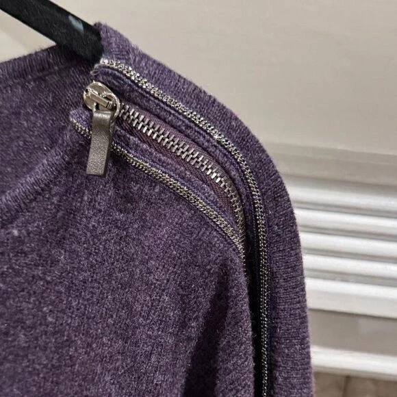 Fabiana Filippi - Purple Merino Wool/Silk/Cashmere Sweater Dress - Size Small - Image 3 of 4