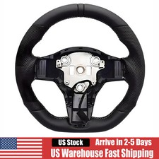 Black Ring Sport Leather Steering Wheel Fits ...