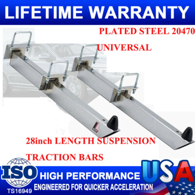 Universal Silver 20470 Traction Bars 28'' Length Chrome Plated Steel Heavy Duty