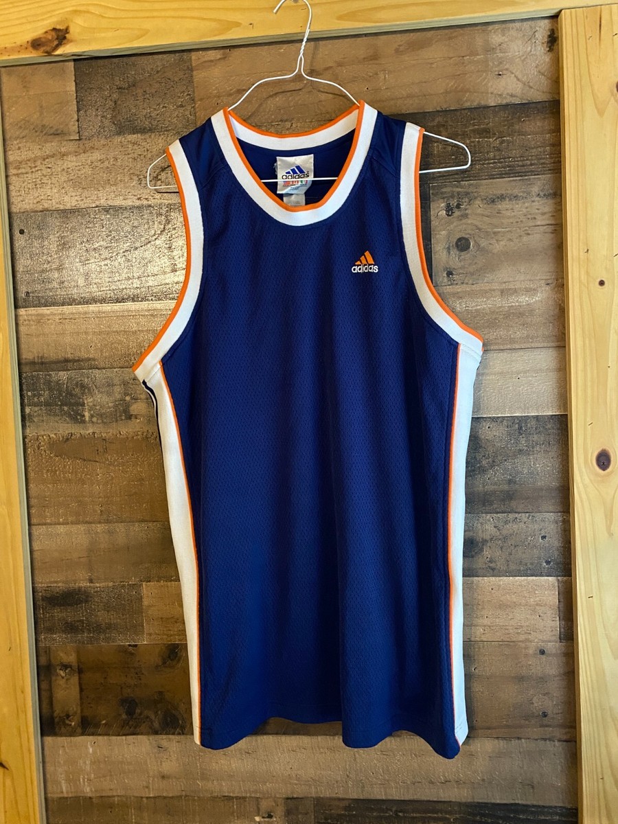 Adidas Jersey VTG 1999 Mens XL New York Knicks Colors Blue Orange