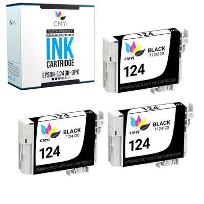 3PK CMYi Replacement T124120 Ink Cartridge for Epson Workforce 320 323 325 435