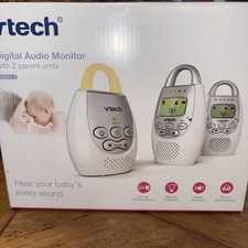 VTech DM221-2 Digital Audio Baby Monitor with Two Parent Units tested and works