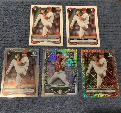   2026 Chase Burns Bowman 1st RC Lot of (5) Paper + Mojo   