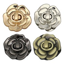 4Pcs Bag Twist Locks Bag Closure Hardware Decorative Sturdy Handbag Lock Metal