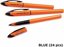 UNI-BALL AIR BLUE INK ORANGE BARREL SET- Pack of 24  Blue 