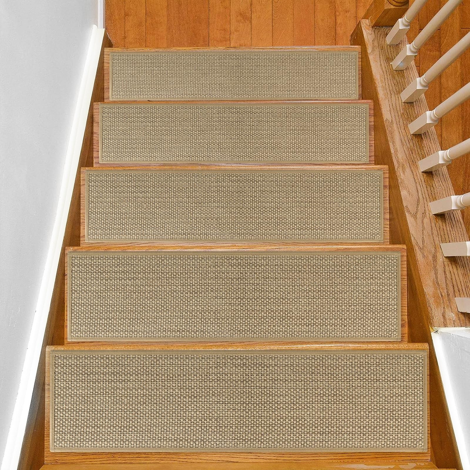 Non-Slip Extra Wide 10x30 Inch Stair Treads for Wood Steps Indoor 12 Pack