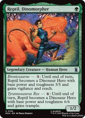 Reptil, Dinomorpher (MSH 182) Normal, Marvel Super Heroes, MTG