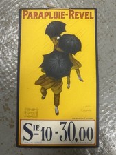 Ancienne plaque publicitaire en tôle "PARAPLUIE REVEL" d'après CAPPIELLO 1922