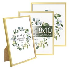 8x10 Picture Frame Set of 3, Made of High Definition Glass for 8 x 10, Wall a...