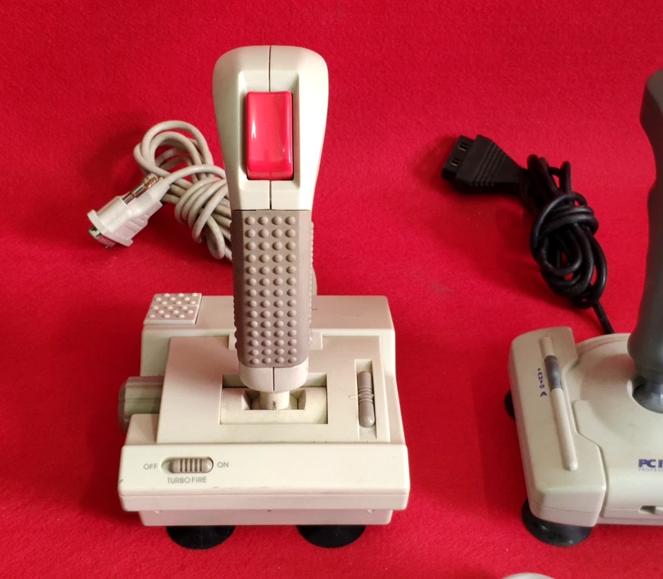 LOTTO JOYSTICK CONTROLLER RETRO COMPUTER PC GAME VINTAGE PORT QUICK SHOT IBM DOS - Bild 2 von 4