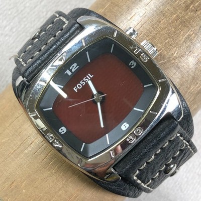 Fossil Big Tic Men AM-3696 Formal Leather Bund Strap Quartz