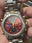 Vintage, Seiko Chronograph Sports 150, Red Silver And Gold, Fully Functional