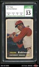 1957 Topps #35 Frank Robinson Reds RC HOF CSG 3.5 - VG+