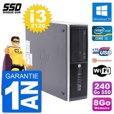 PC HP Compaq Pro 6300 SFF Intel i3-2120 RAM 8Go SSD 240Go Windows 10 Wifi