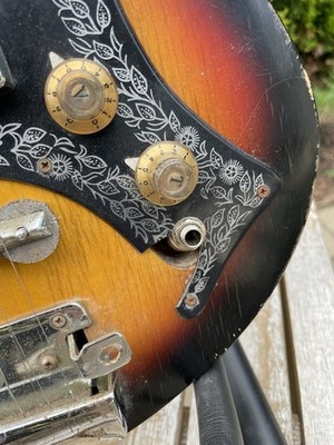Vintage 60s Teisco Sunburst 2 Gold Foil Pickup Japan Electric