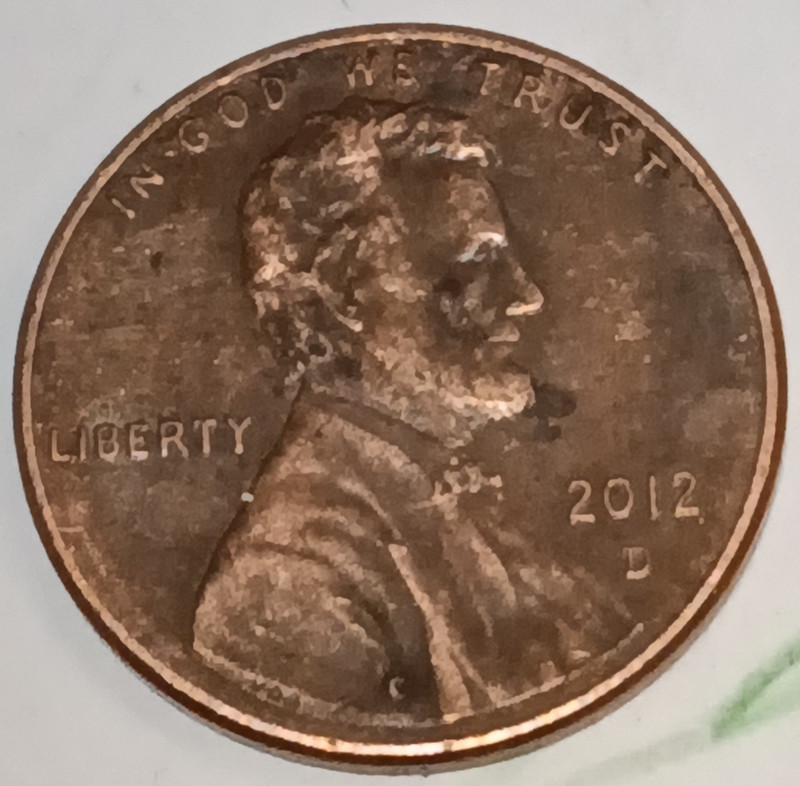 2012-D Denver Lincoln Shield Small Cent Penny, Business Strike, Circulated BN