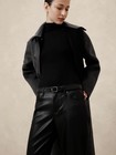 Banana Republic Bootcut Leg Vegan Leather Pant in Black Size 10 ~ NEW — photo 3